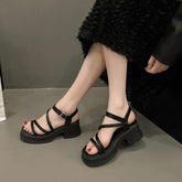 Strappy Platform Chunky Heel Sandals