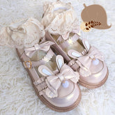 6 Colors Bunny Bow Lolita Pastel Shoes