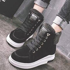 Final Stock! Red Student Fleece Ankle Boots