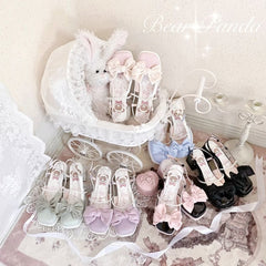 Lolita Pastel Bow Knot Mary Janes Lolita Shoes Sandals ON06