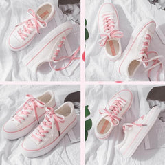 Pink/Blue Pastel Laced Canvas Shoes S13049