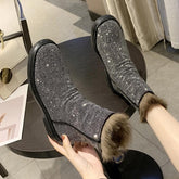 3 Colors Fluffy Crystal Martin Boots