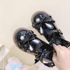 3 Colors Bunny Bow Lolita Pastel Shoes