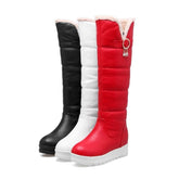 Ready Stock Black/White/Red Faux Fur Winter Warm Boots SP310
