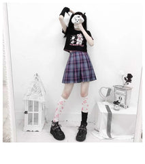 Harajuku Punk Lace-up Buckle Strap Platform Wedge Shoes
