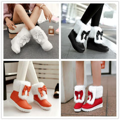 4 Colors Lolita Bowknot Snow Boots