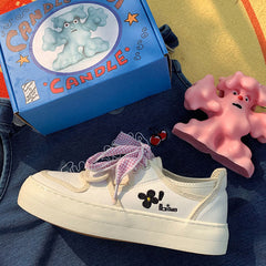 Kawaii Flower Gingham Sneakers