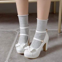 Pink/Beige/White Kawaii Fashion Lolita Sof High Heels Shoes