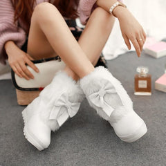 4 Colors Lolita Bowknot Snow Boots