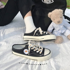 Kawaii Daisy  Half Drag Canvas Shoes