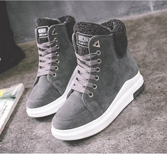 Final Stock! Red Student Fleece Ankle Boots