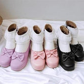 Pink/Purple/Black Sweet Bow Heels Shoes S12960