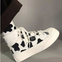 Kawaii Fashion Cow Print Shoes FY006