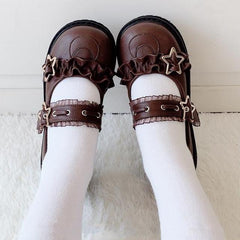 Lovely Lolita Star Thick Soled Round Toe Shoes