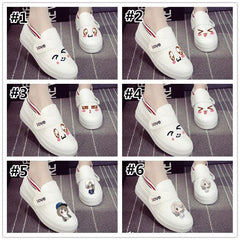 Kawaii Emoji Hand Painted Canvas Shoes