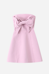 Truda Big Bowknot Tube A-line Mini Dress