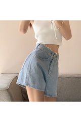 90s Blue High Waist Shorts