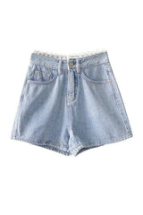 90s Blue High Waist Shorts