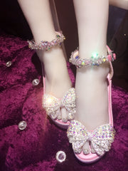 Fairy Crystal Bow High Heel Sandals