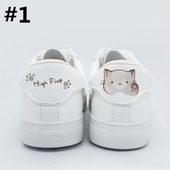 White Kawaii Ainmal Sneakers