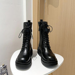 Kawaii Platform Lace-Up Short Boots YP1016