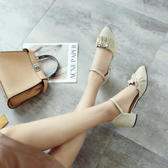 4 Colors Pastel Falbala Princess Sandals S12788