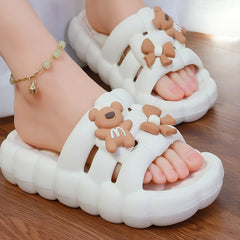 6 Color Soft Bear and Bow Summer Sandals ON885