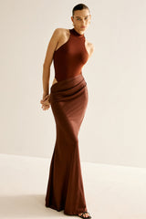 Vera Asymmetrical Cut-out Maxi Dress