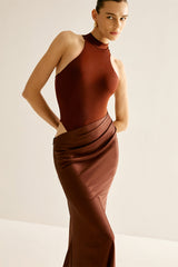 Vera Asymmetrical Cut-out Maxi Dress