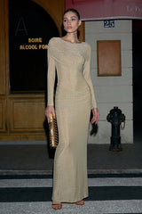 Athena Long Sleeve Ruched Maxi Dress