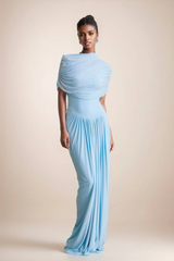 Rosa Asymmetric Draped Maxi Dress