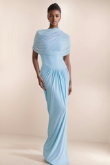 Rosa Asymmetric Draped Maxi Dress