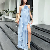 3D Flower Dress with Dynamic Ruffles