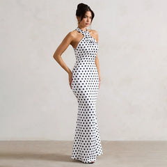Halter Neck Polka Dot Dress