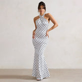 Halter Neck Polka Dot Dress