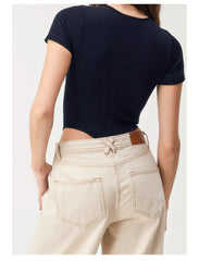 Slim base short sleeve onesie