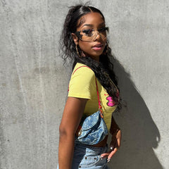 Hollowed-Out Short-Sleeved T-Shirt Top