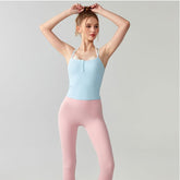 Fake Two Lace Halter Vests