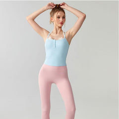 Fake Two Lace Halter Vests