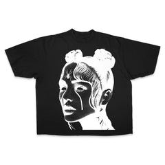 Printed Dark Personality Short-Sleeved Loose Top