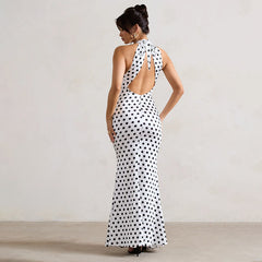 Halter Neck Polka Dot Dress