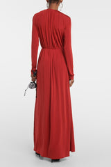 Melissa Floral Applique Cutout Maxi Dress