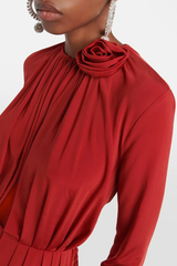 Melissa Floral Applique Cutout Maxi Dress