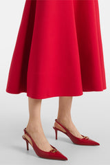 Roxanne Embellished Floral Round Neck Midi Dress-Sunfere