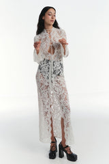 Anna Long Sleeve Sheer Lace Maxi Dress