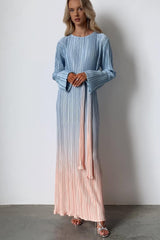 Claire Pleated Gradient Maxi Dress