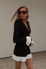 Renee Pleated Blazer Mini Dress