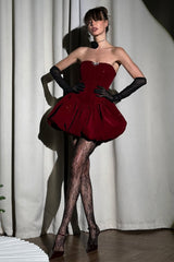 Marguerite Velvet Corset Mini Dress