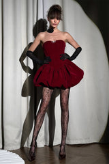 Marguerite Velvet Corset Mini Dress