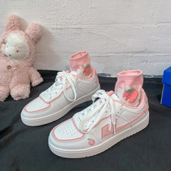 Sweet Cute Peach Kawaii Pastel Sneakers